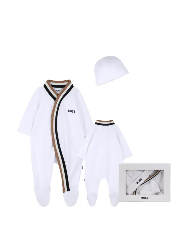 BOSS Kidswear ストライプ ベビーウェア セット | ホワイト | FARFETCH JP