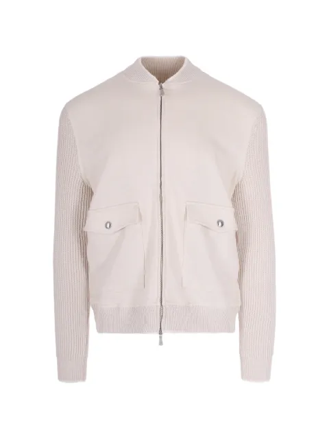 Eleventy patch pocket ribbed jacket