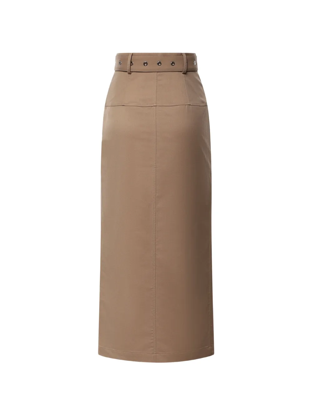 DONDUP Rok met ceintuur en rits Bruin