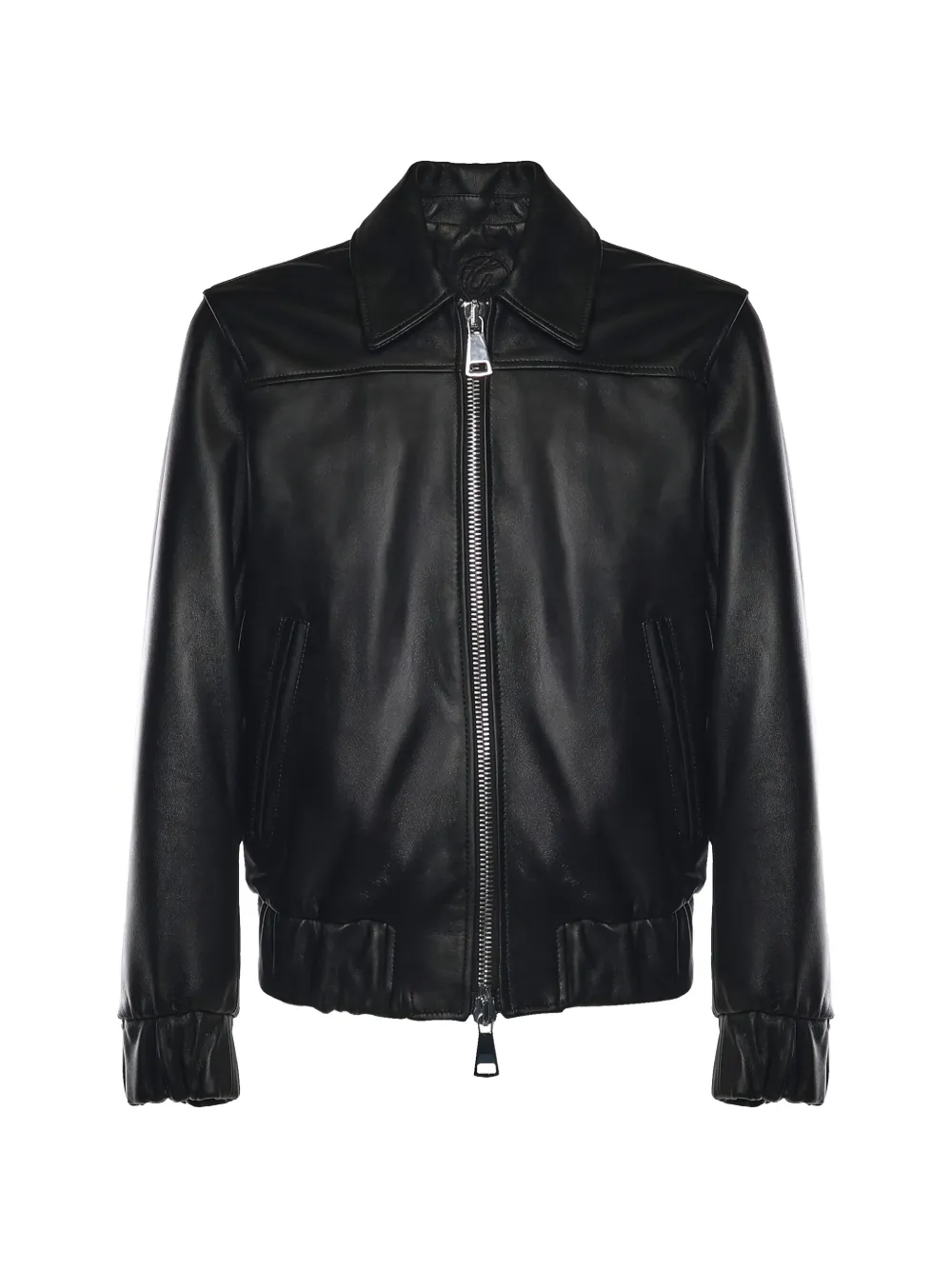 Giuliano Galiano zipped nappa jacket - Nero