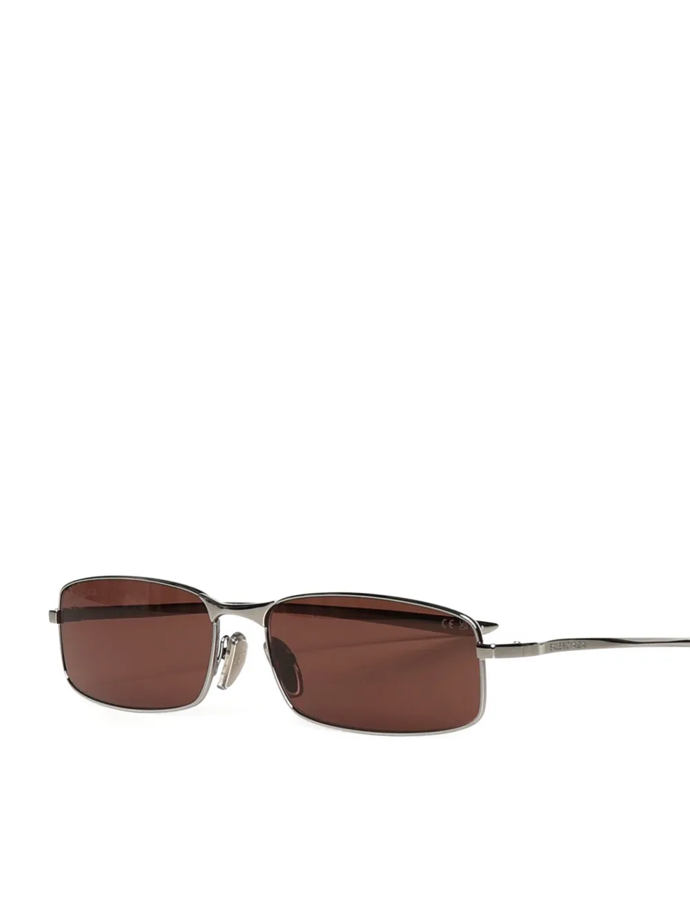Balenciaga Zonnebril met rechthoekig montuur Zilver
