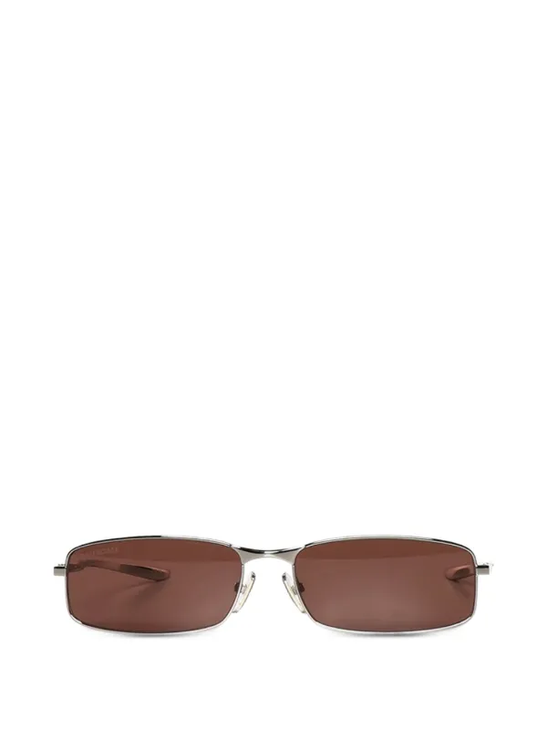 Balenciaga Rectangle-frame Sunglasses in Silver