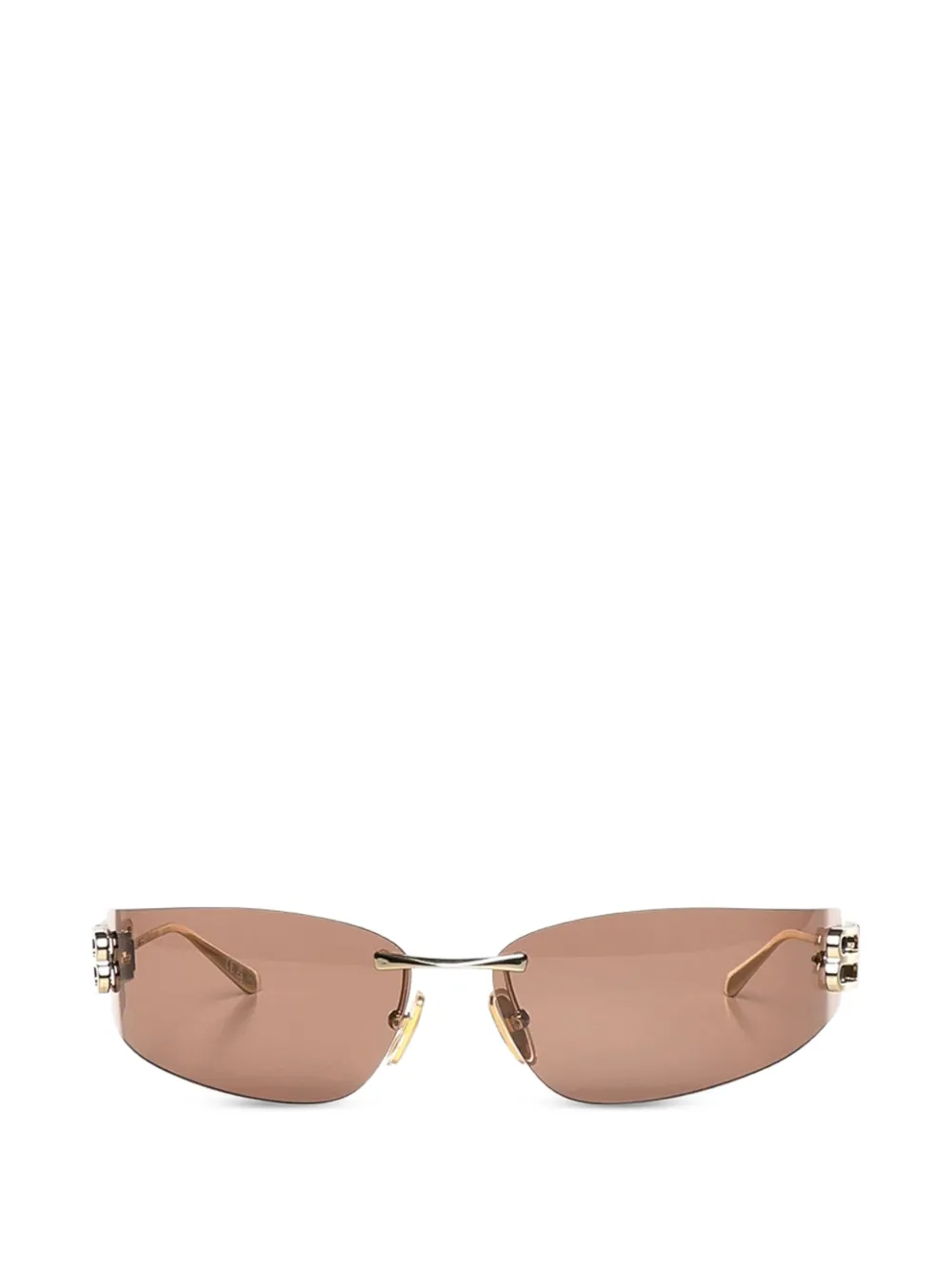 Balenciaga Gossip D-frame rimless sunglasses - Marrone