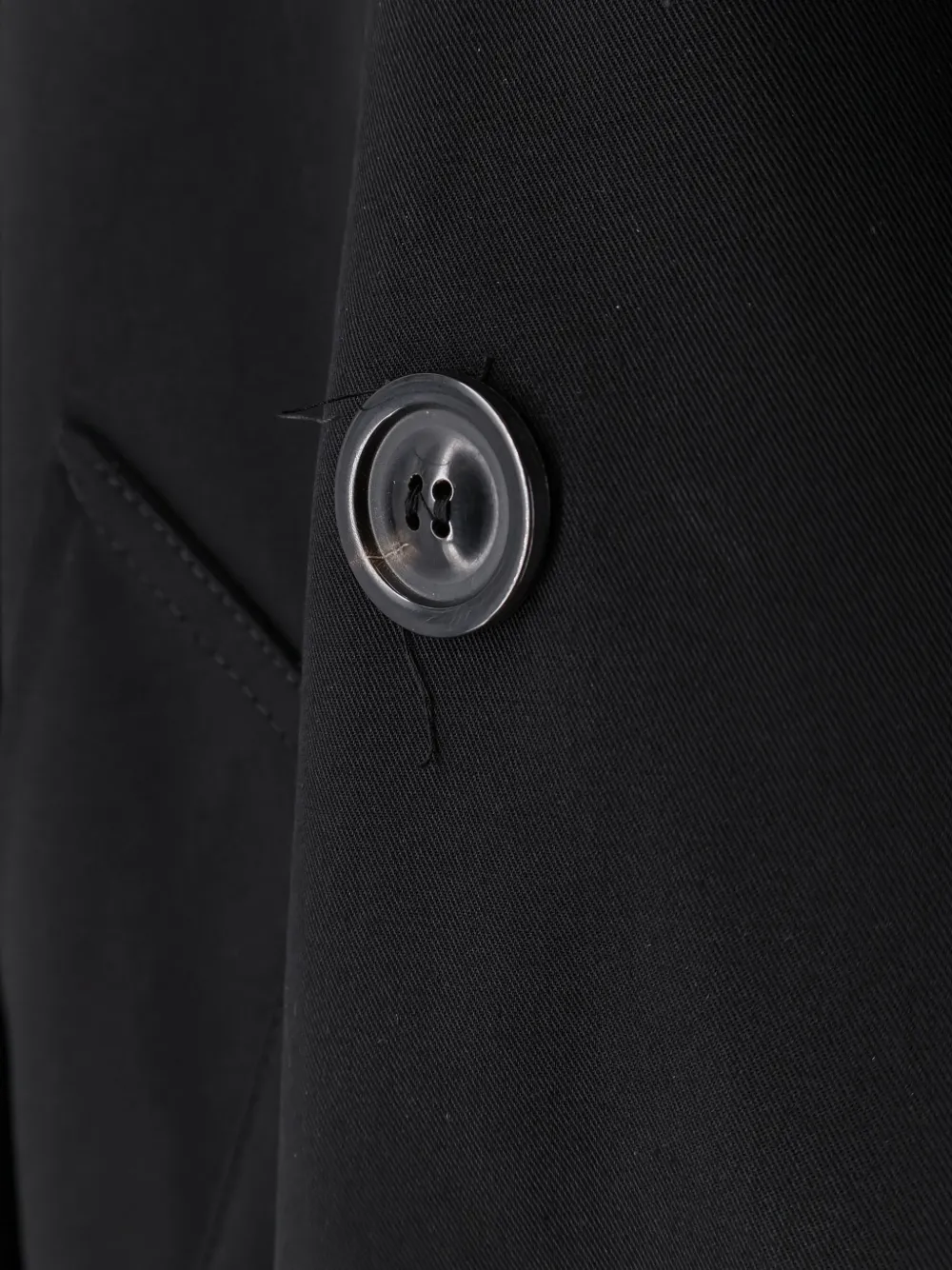 Maison Margiela Jack met ceintuur en dubbele rij knopen Zwart