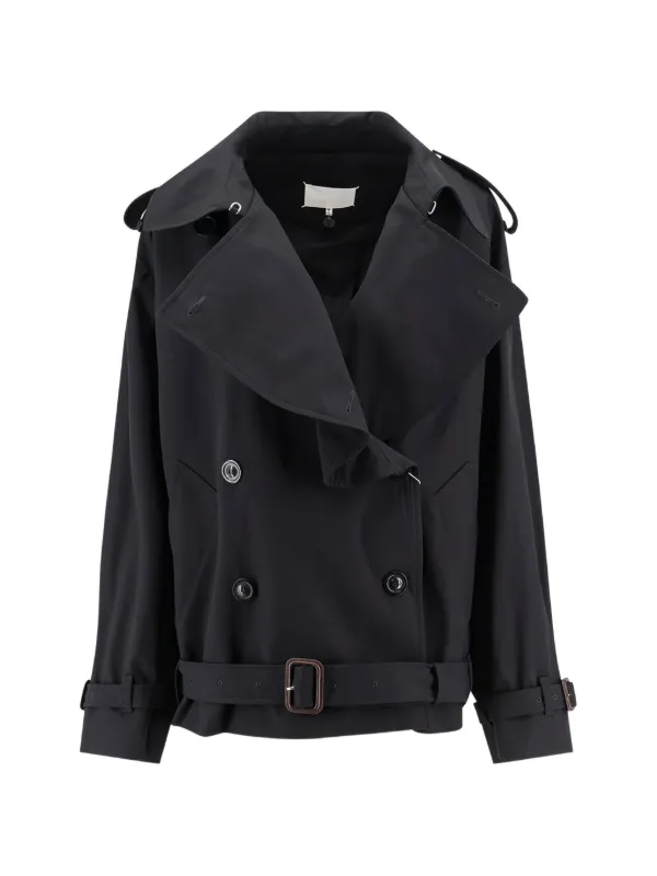 Maison Margiela ベルテッド ダブルジャケット | ブラック | FARFETCH JP