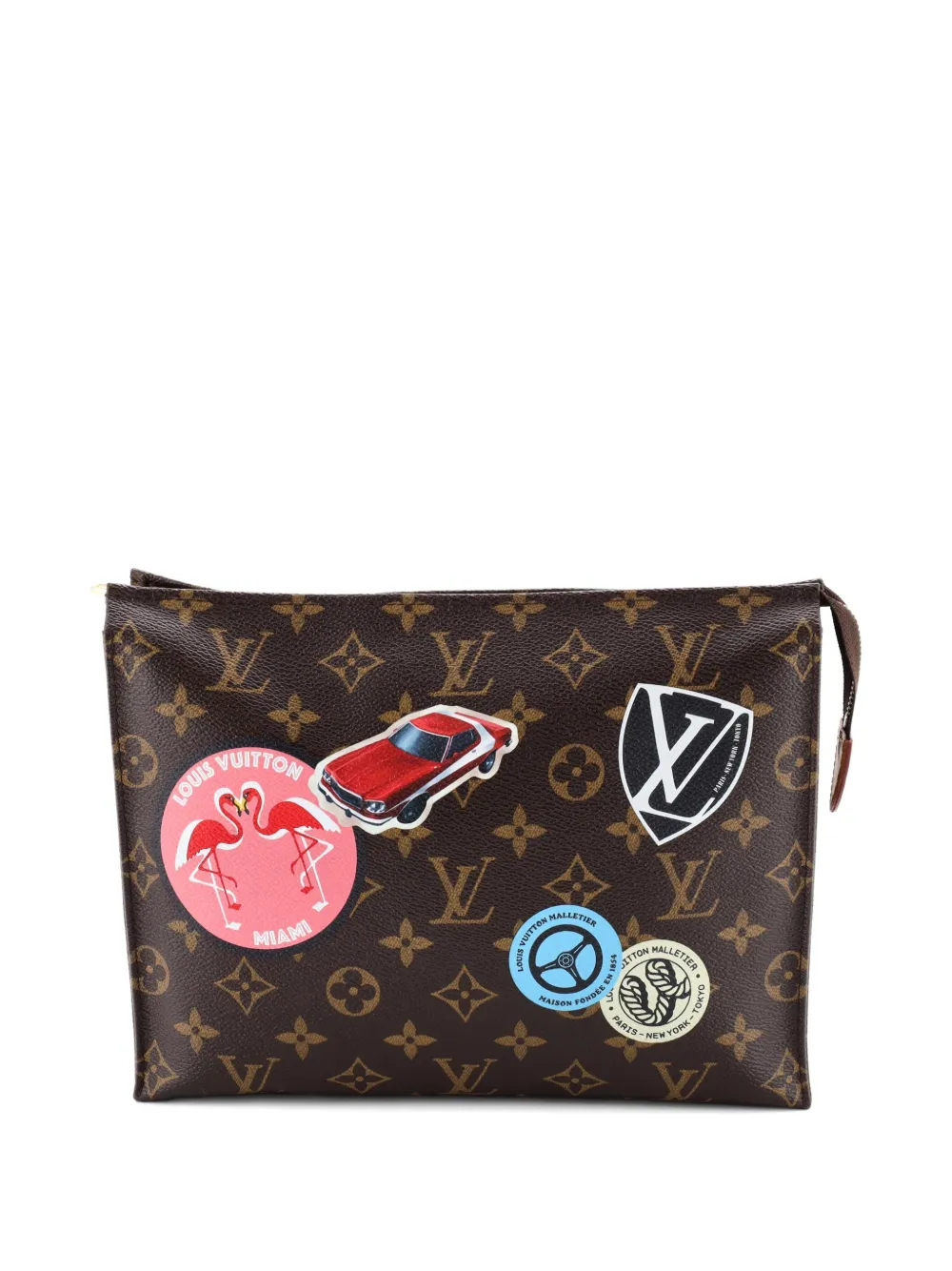 Louis Vuitton Pre-Owned Toiletry Limited Edition World Tour Monogram Canvas 26 pouch - Marrone