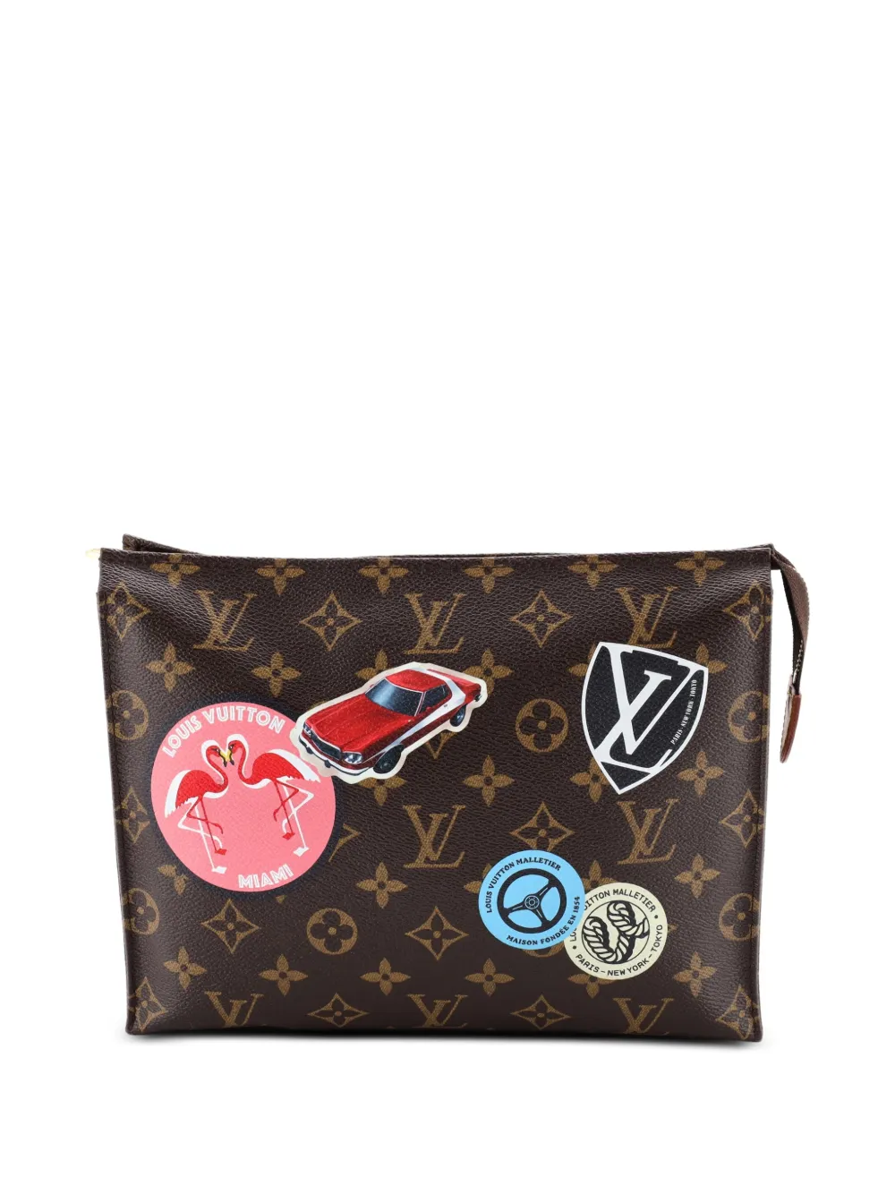 Louis Vuitton Pre-Owned Toiletry Limited Edition World Tour Monogram Canvas 26 pouch - Marrone