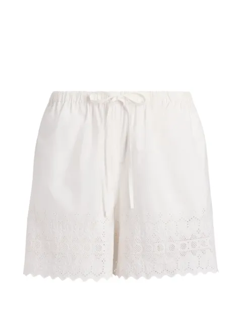 Polo Ralph Lauren eyelet scalloped cotton shorts