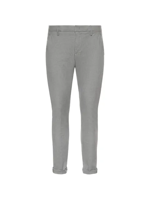 DONDUP slub-texture turn-up trousers