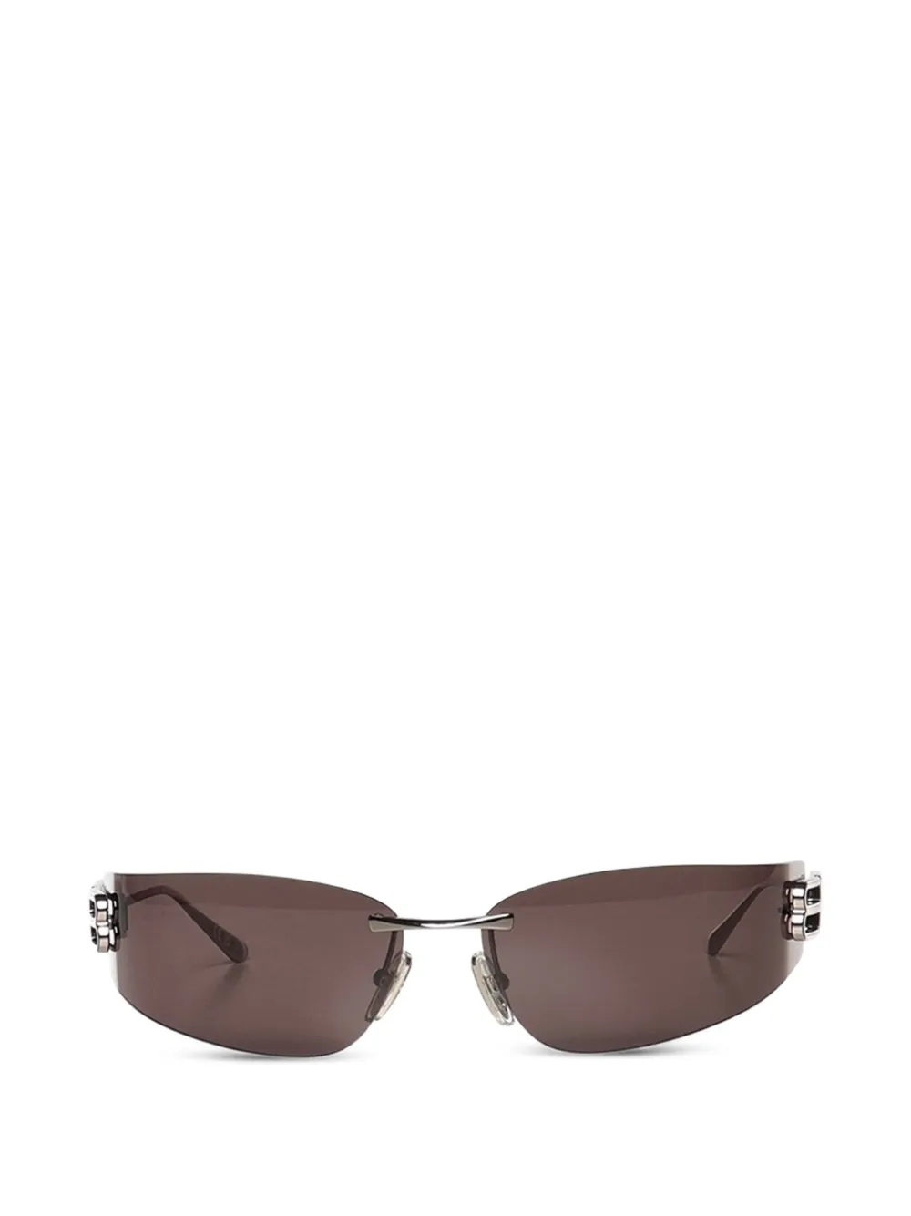 Balenciaga logo-detail sunglasses - Argento