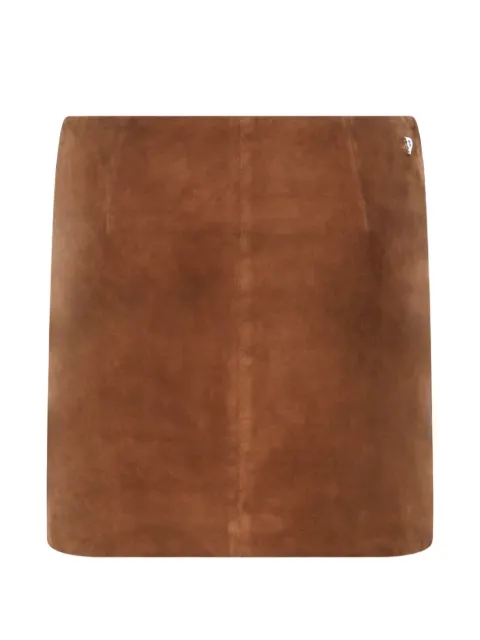 DONDUP panelled goat-suede skirt