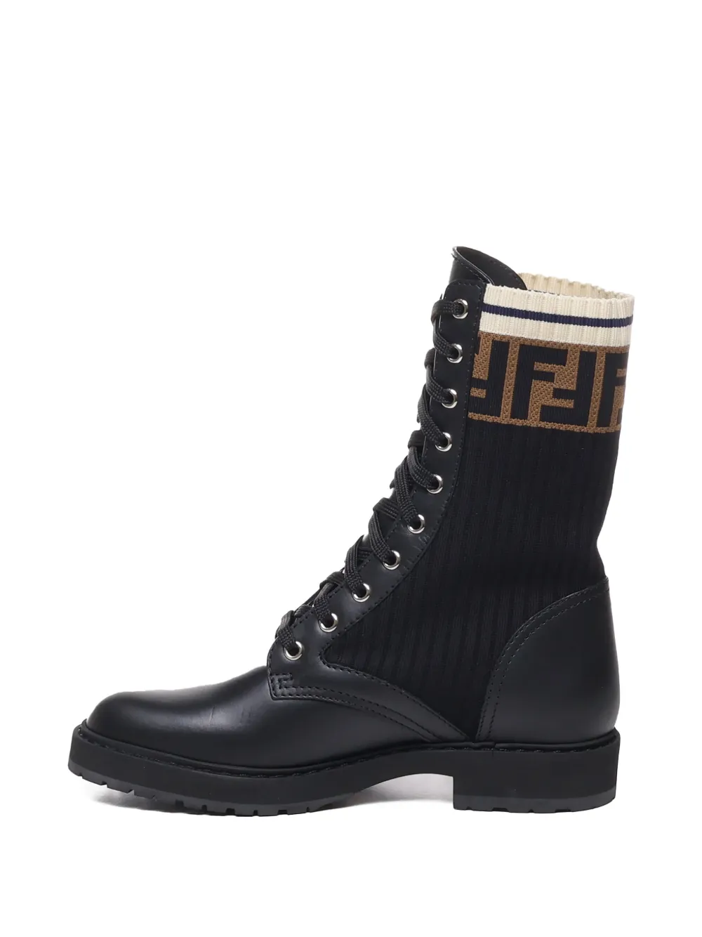 FENDI Rockoko lace-up boots Zwart