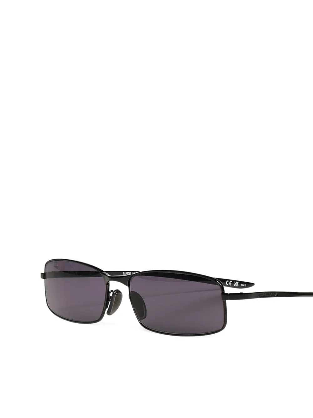 Balenciaga Rectangle-frame Sunglasses in Black, view 4