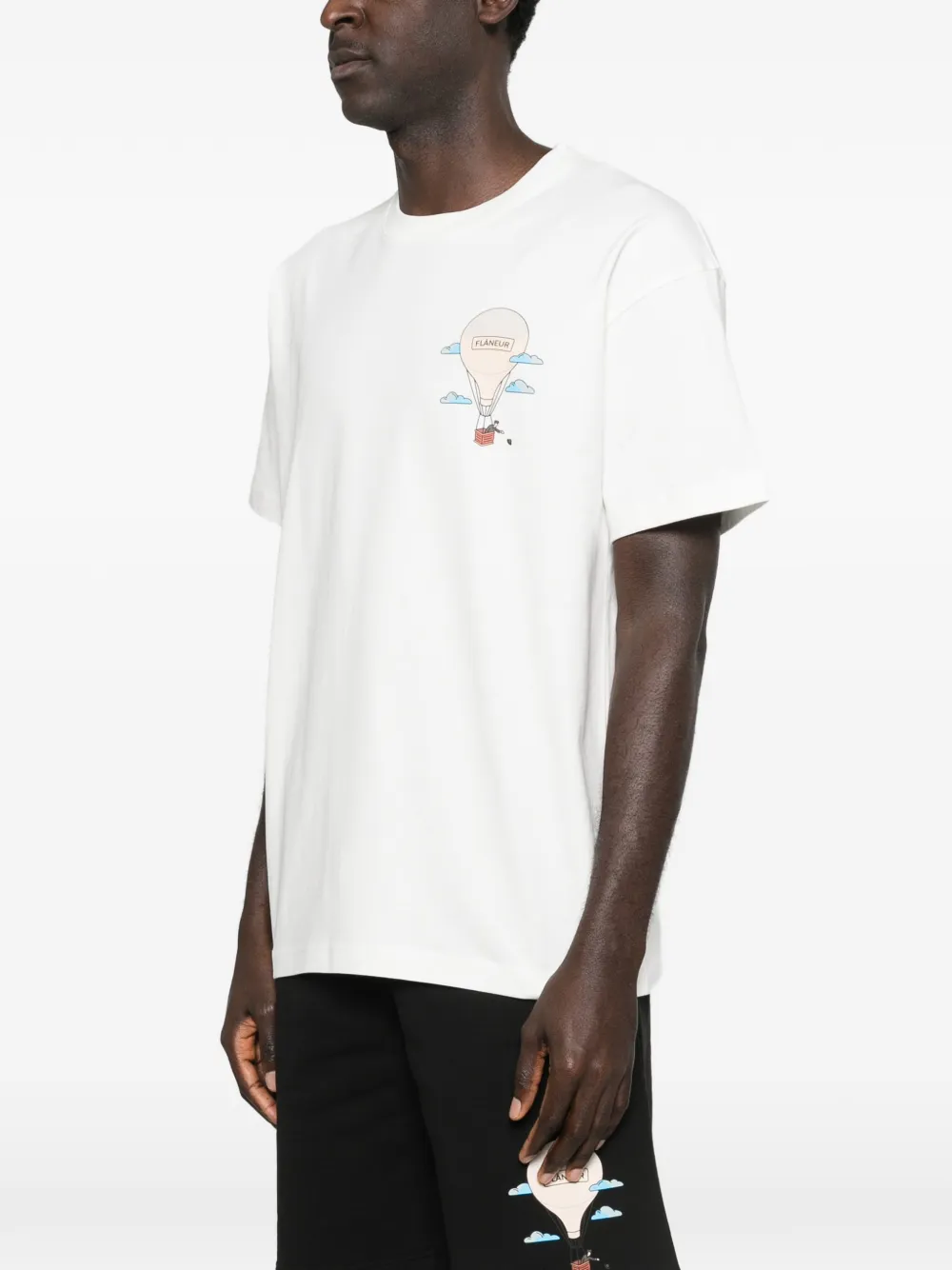FLÂNEUR Aéronautique T-shirt met print Wit