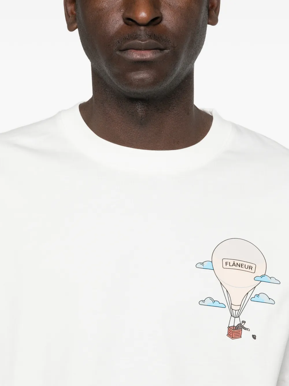 FLÂNEUR Aéronautique T-shirt met print Wit