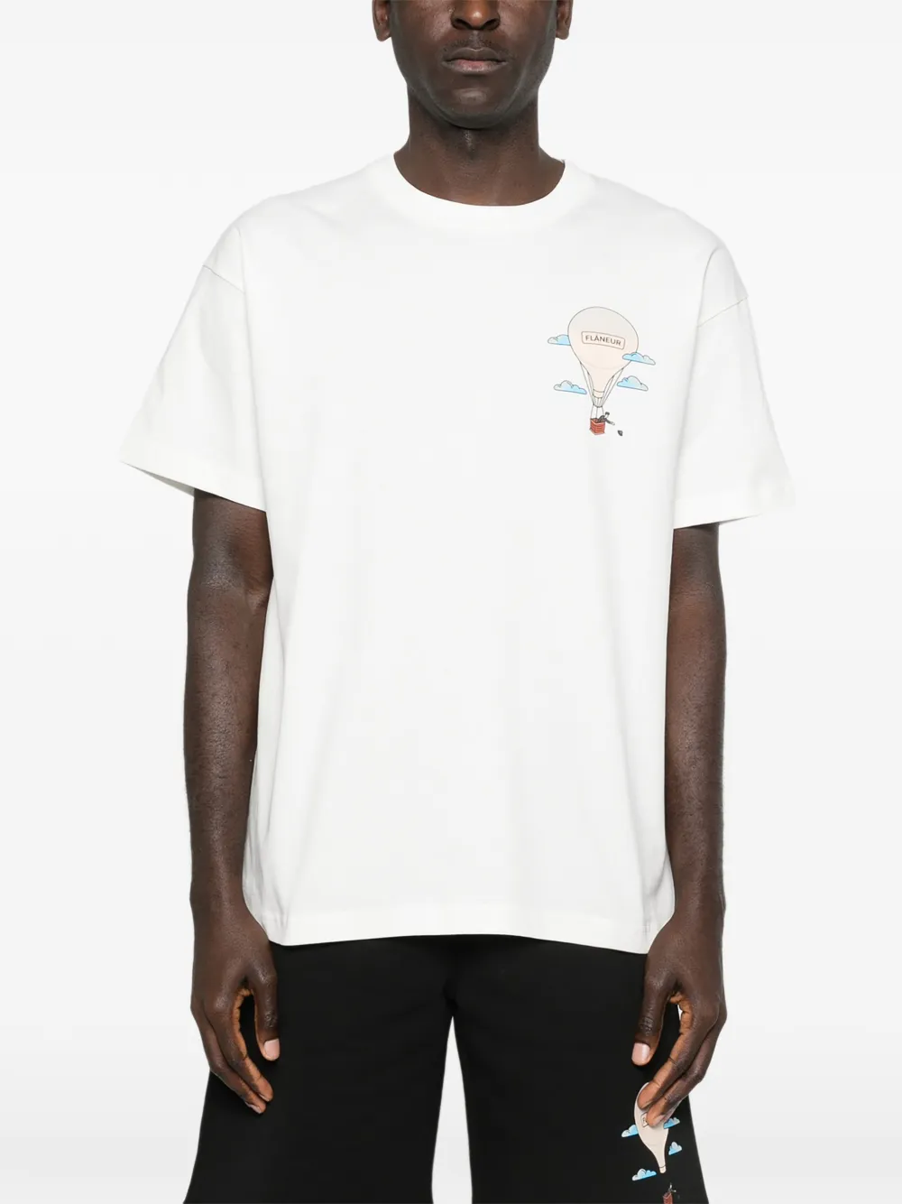 FLÂNEUR Aéronautique T-shirt met print Wit