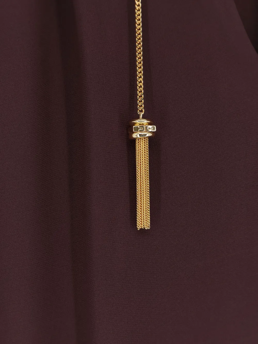 Elisabetta Franchi Blouse met kwastje en kraag Bruin