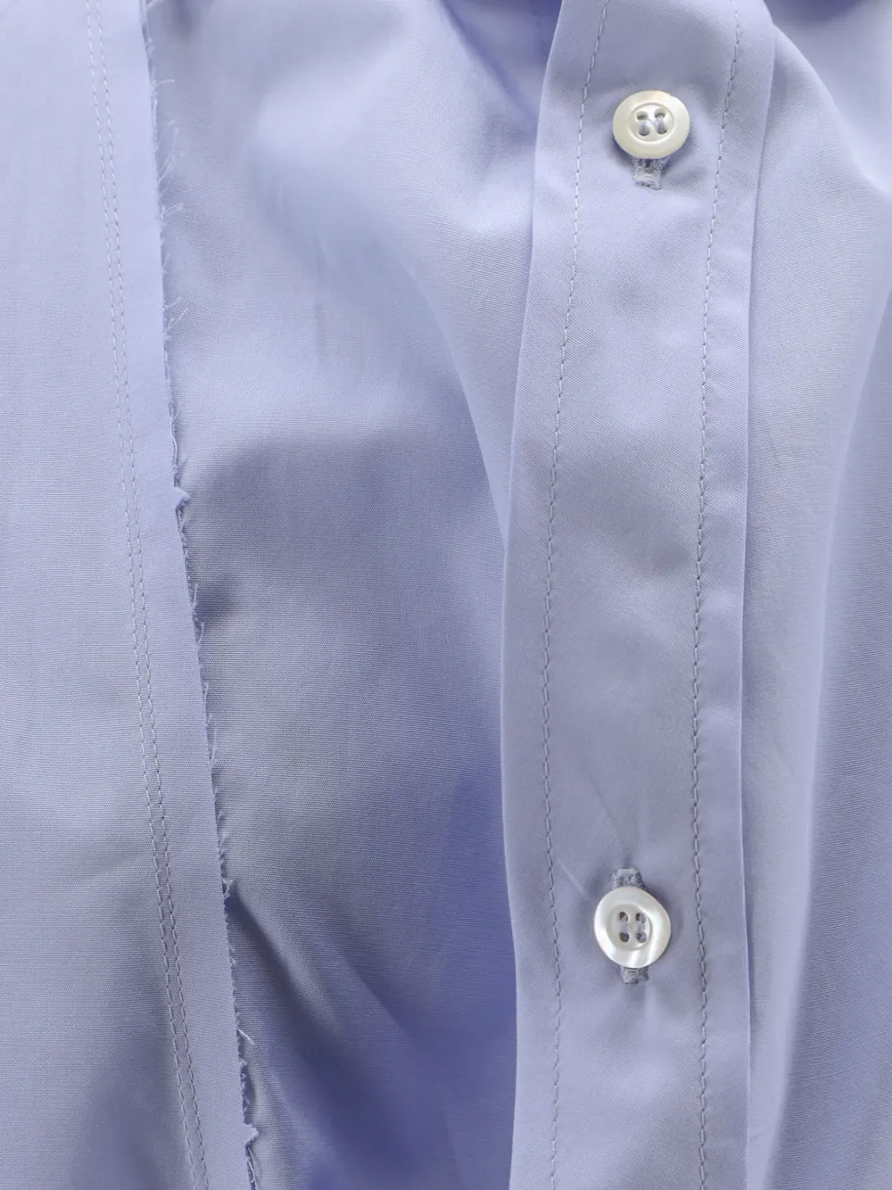 Maison Margiela Button-down blouse met franje Blauw