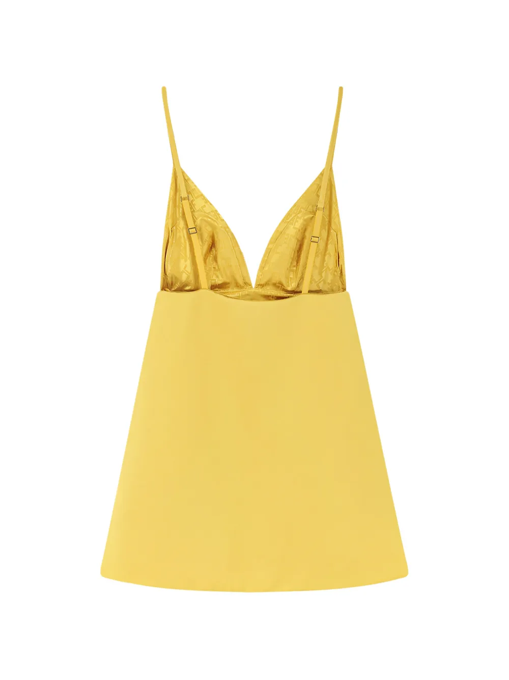 Elisabetta Franchi Mini-jurk met V-hals en bandje Geel