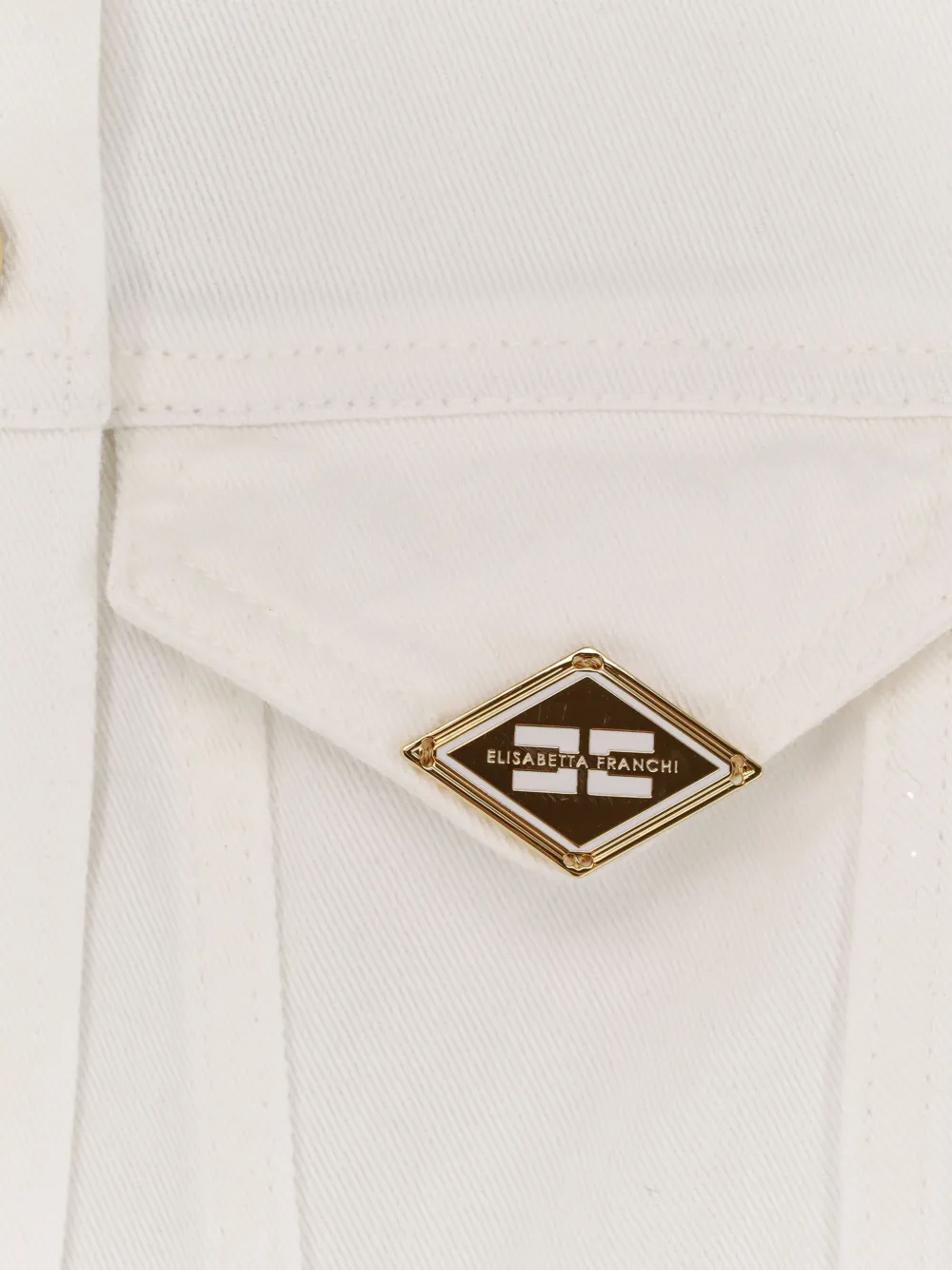  Elisabetta Franchi Mono Vaquero Con Logo - Neutro 