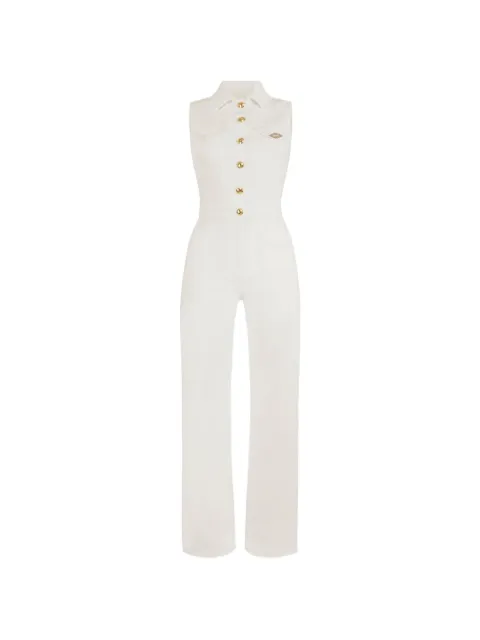 Elisabetta Franchi logo-detail denim jumpsuit