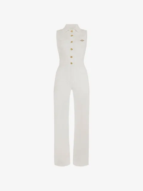 Elisabetta Franchi джинсовый комбинезон с логотипом