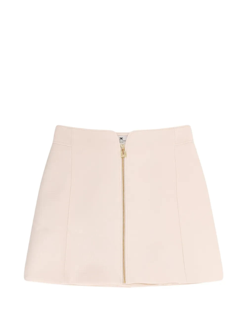 Elisabetta Franchi Daily zip mini skirt - Toni neutri