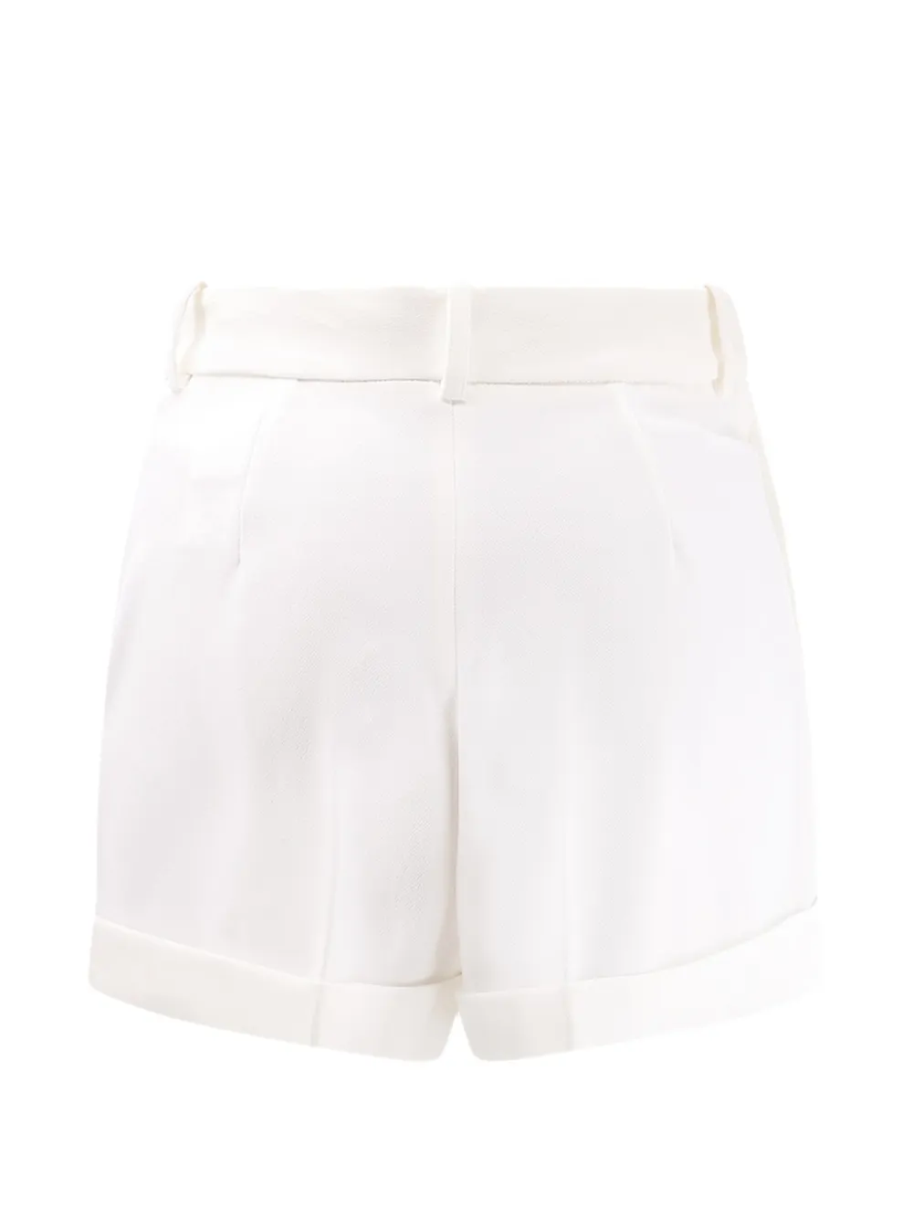 Elisabetta Franchi Shorts met logo knopen Beige