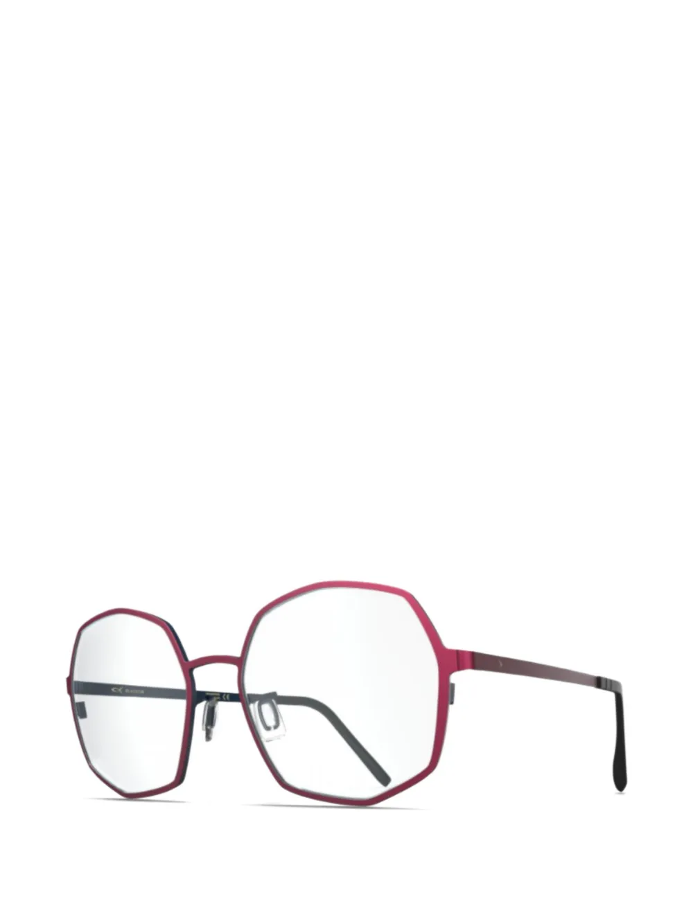  Blackfin Geometric Frame Glasses - Red 