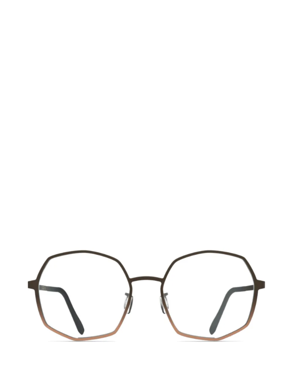 Blackfin geometric fame glasses - Marrone