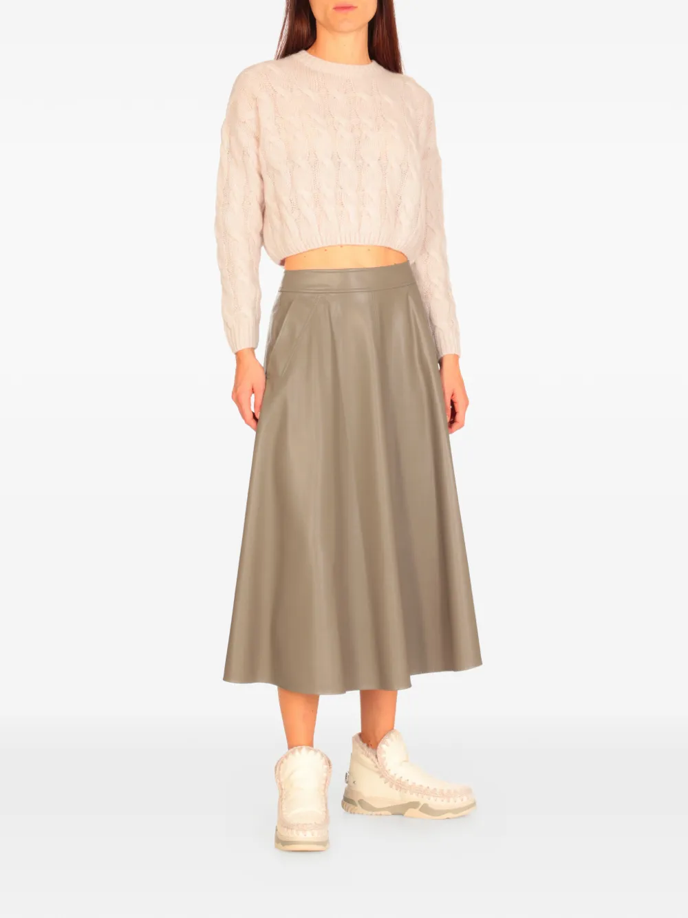 Mou Laarzen met logodetail Wit