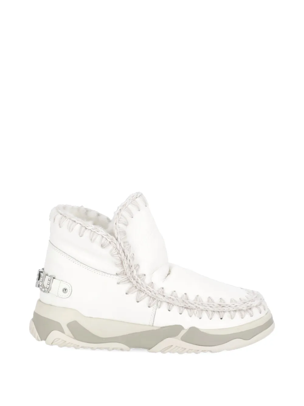 Mou Laarzen met logodetail Wit