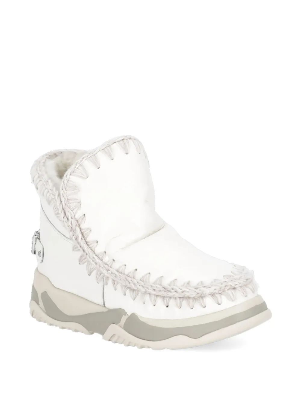 Mou Laarzen met logodetail Wit