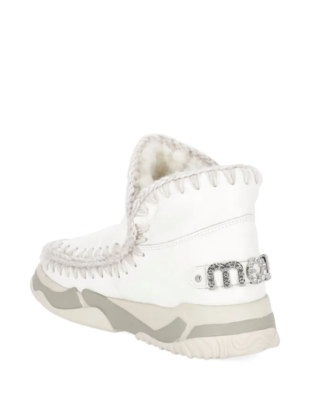 Mou Laarzen met logodetail Wit