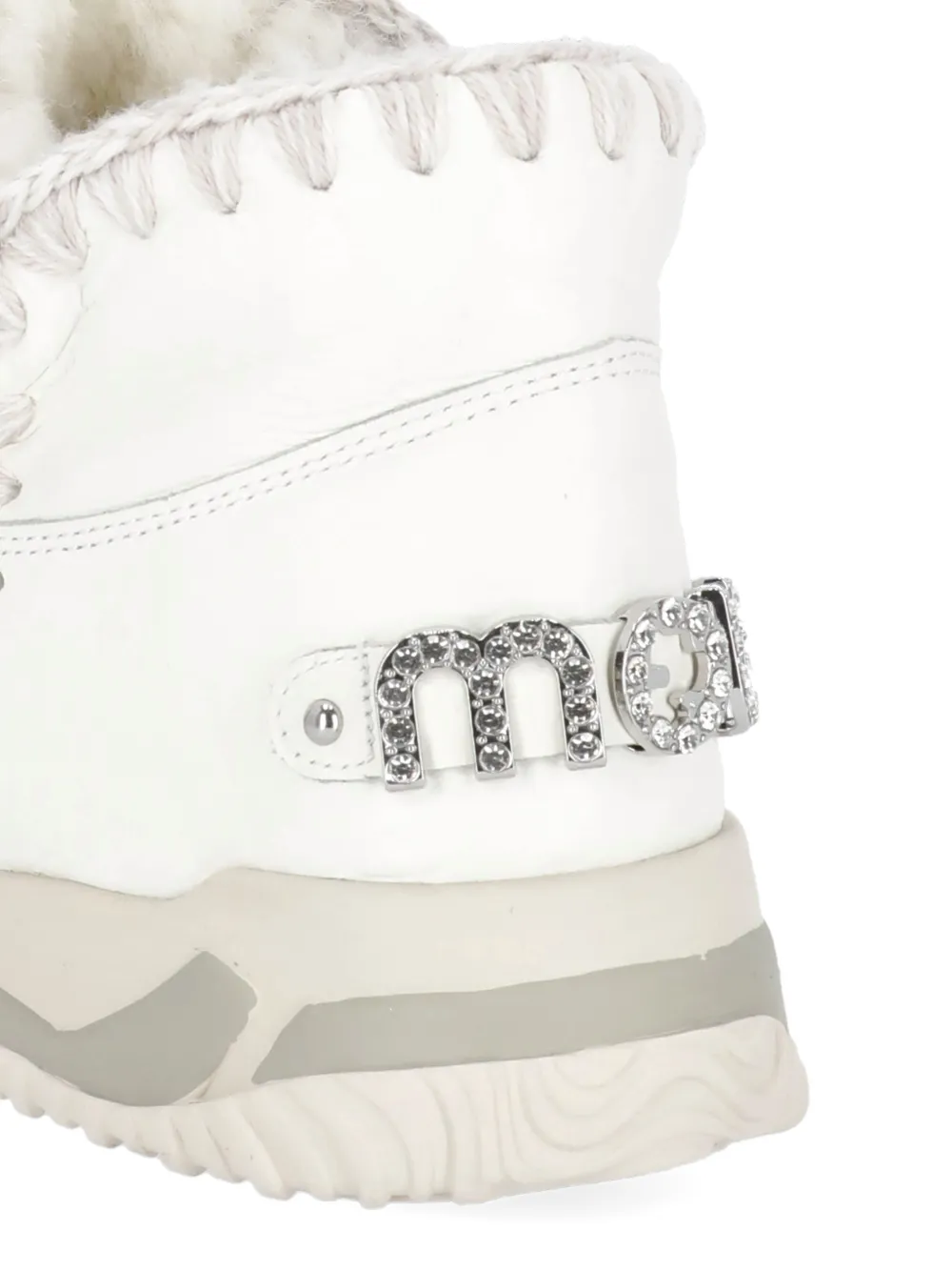 Mou Laarzen met logodetail Wit