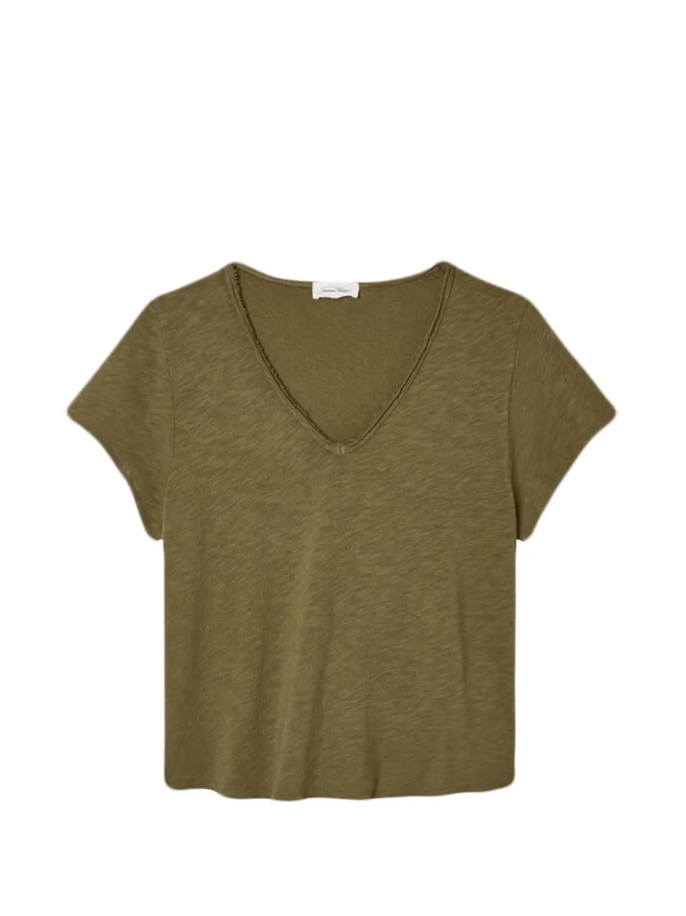 raw-edge v-neck t-shirt