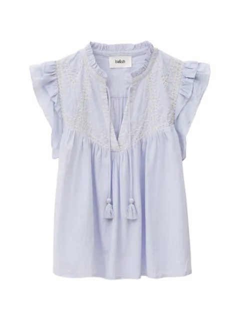 Ba&Sh Janny embroidered tassel blouse