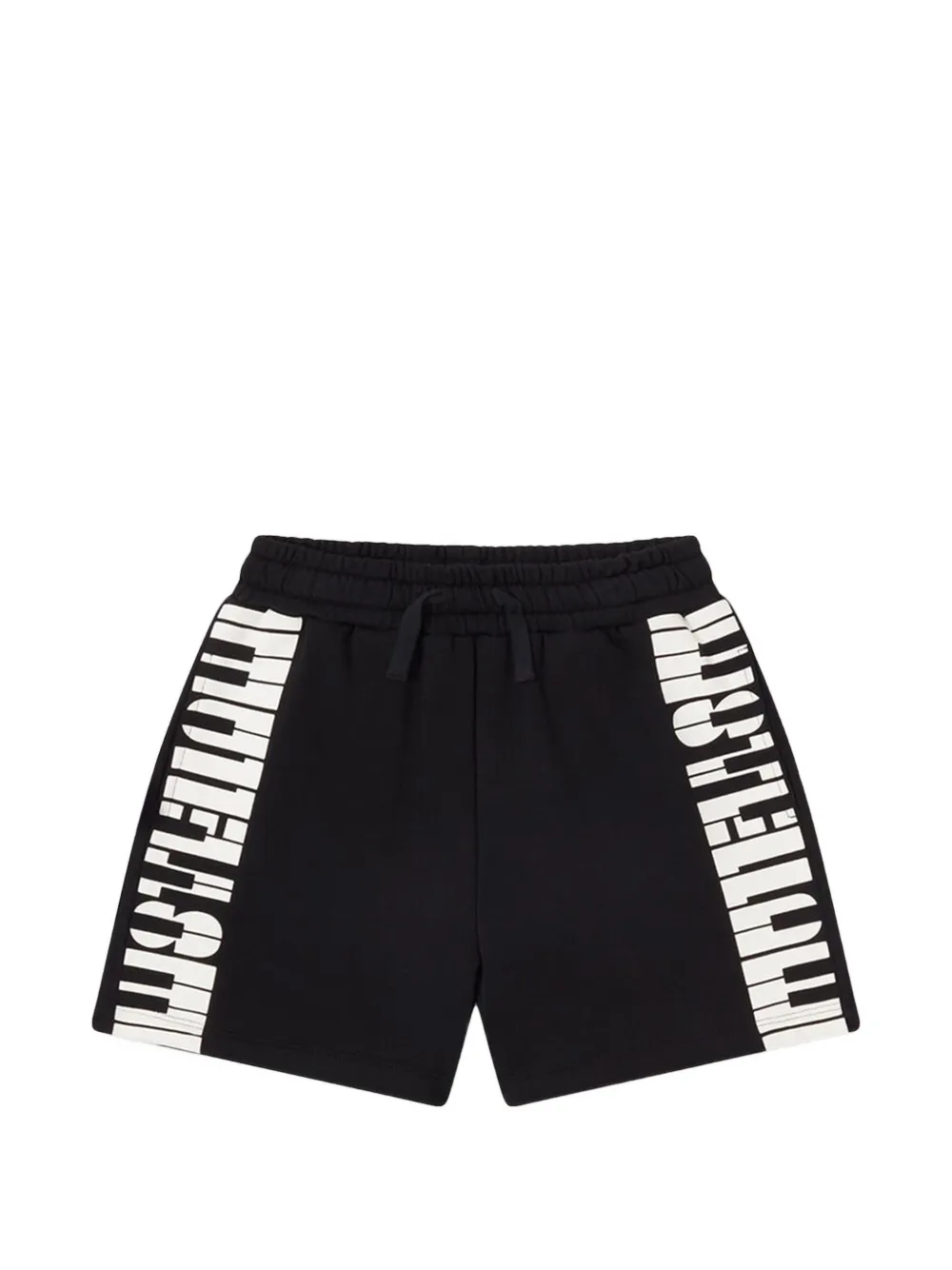 Stella McCartney Kids lettering drawstring shorts - Nero