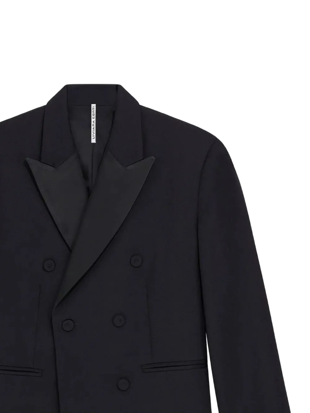 Liviana Conti Blazer met dubbele rij knopen Zwart