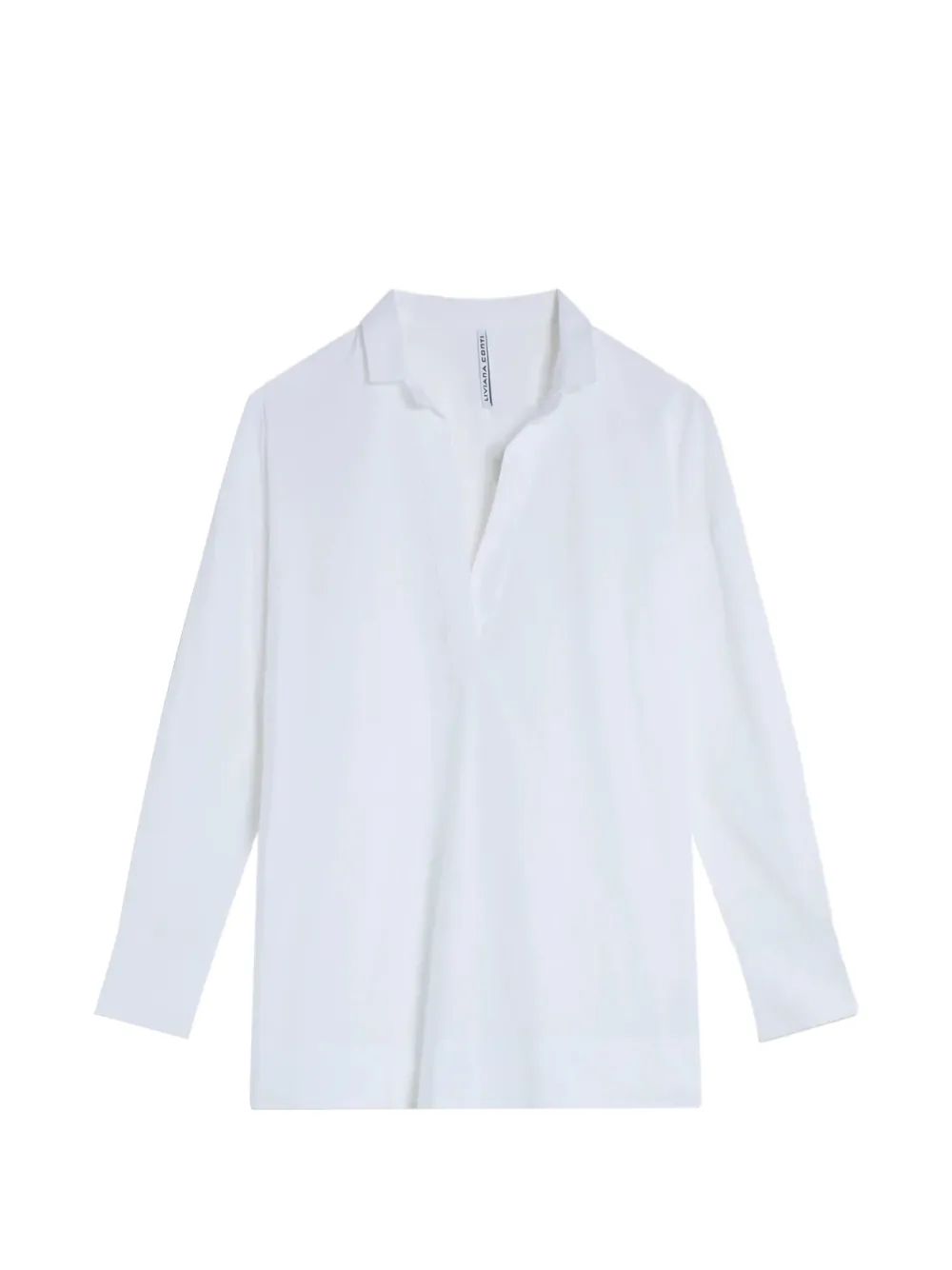 Liviana Conti v-neck long-sleeve blouse - Bianco