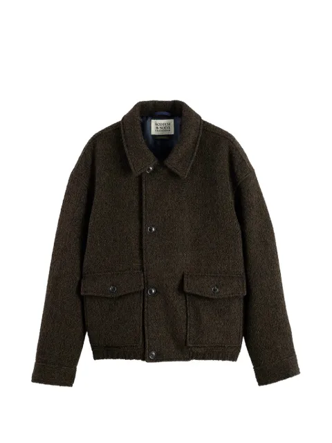Scotch & Soda bouclé button-up coat