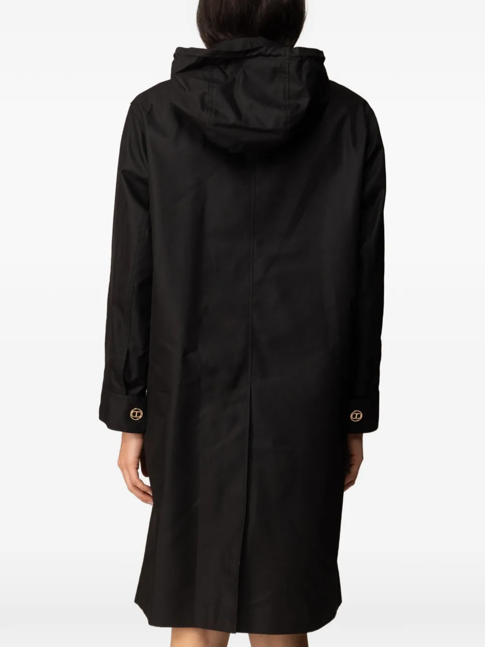 TWINSET Trenchcoat met capuchon Zwart