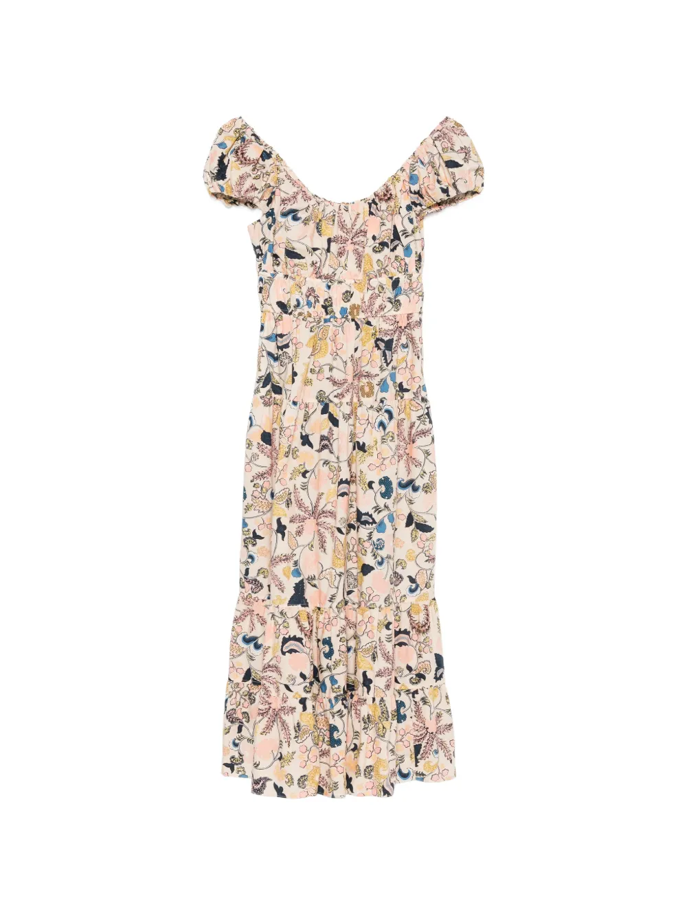 Ulla Johnson Abito midi Paloma a fiori - Toni neutri