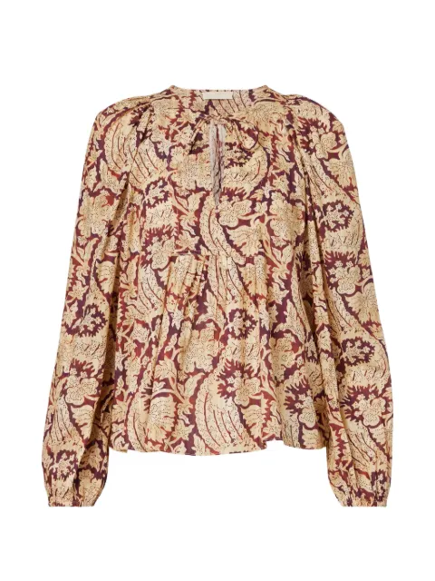 Ulla Johnson blusa con volantes y estampado floral