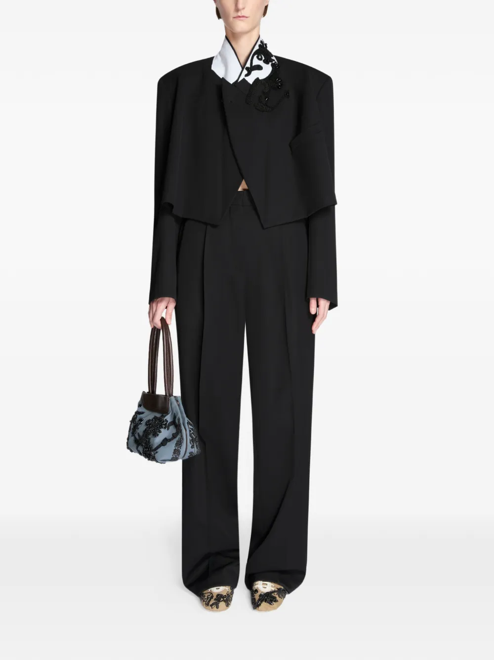 DRIES VAN NOTEN Pantalon Zwart
