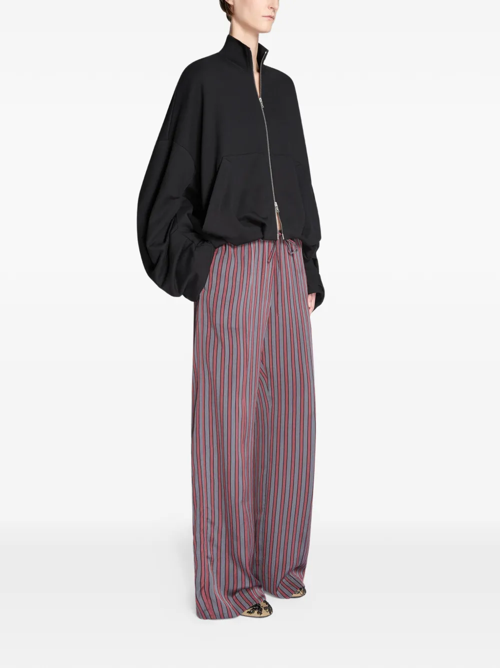  Dries Van Noten Draped Jersey Jacket - Black 