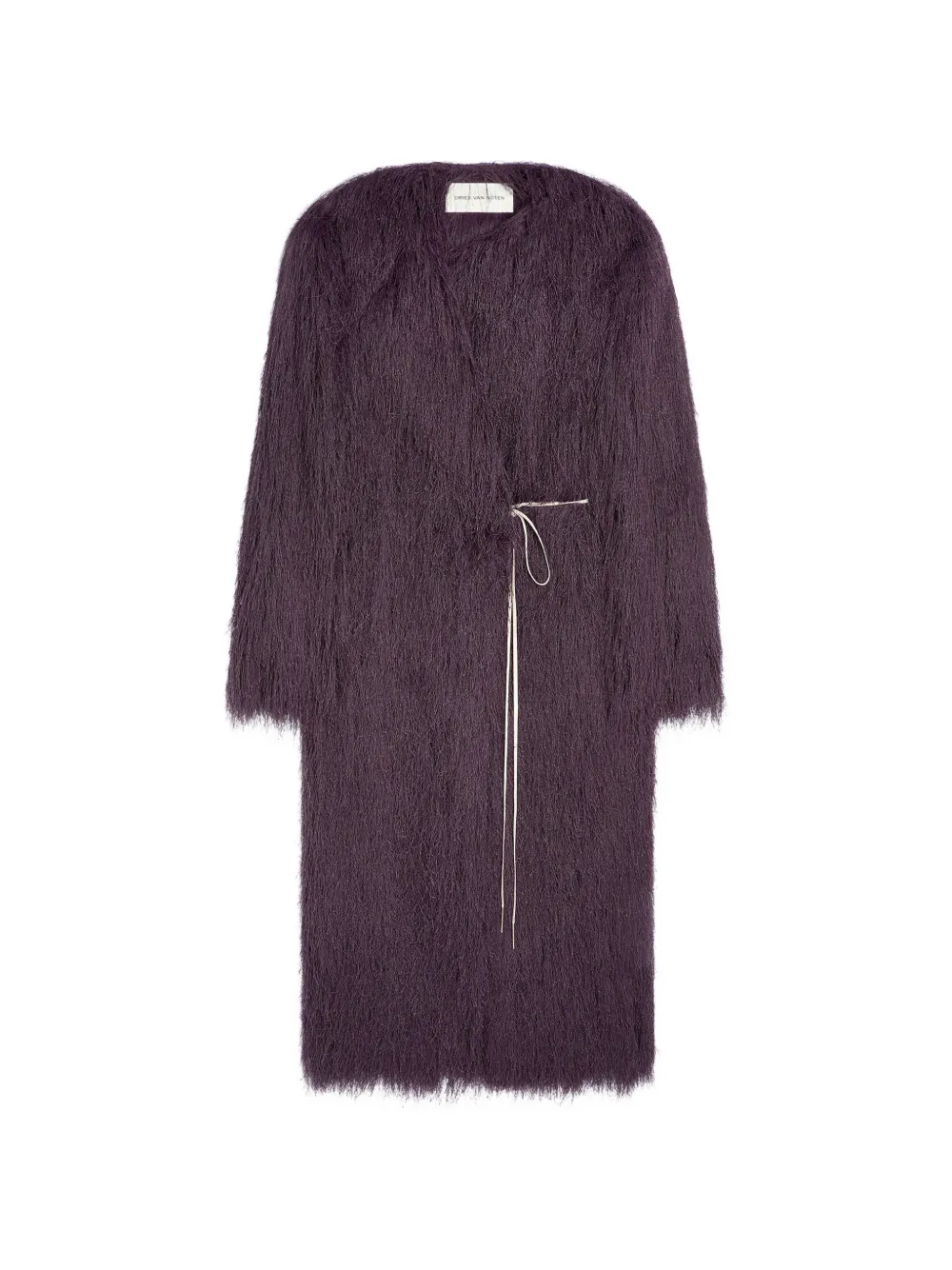 DRIES VAN NOTEN Cappotto con frange - Viola