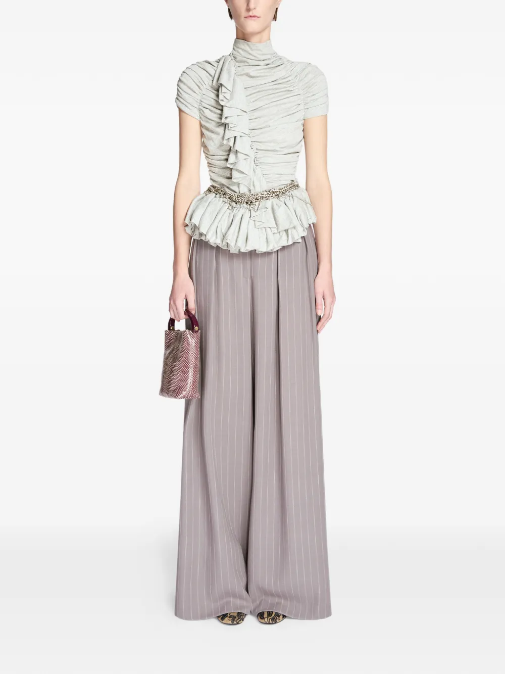DRIES VAN NOTEN Plooibroek Paars