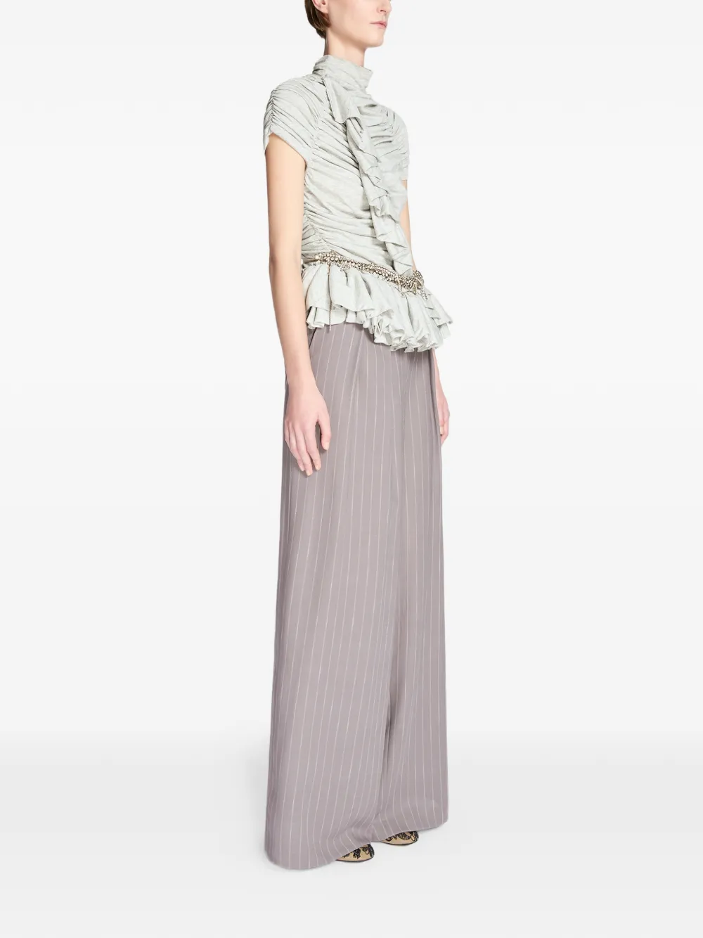 DRIES VAN NOTEN Plooibroek Paars