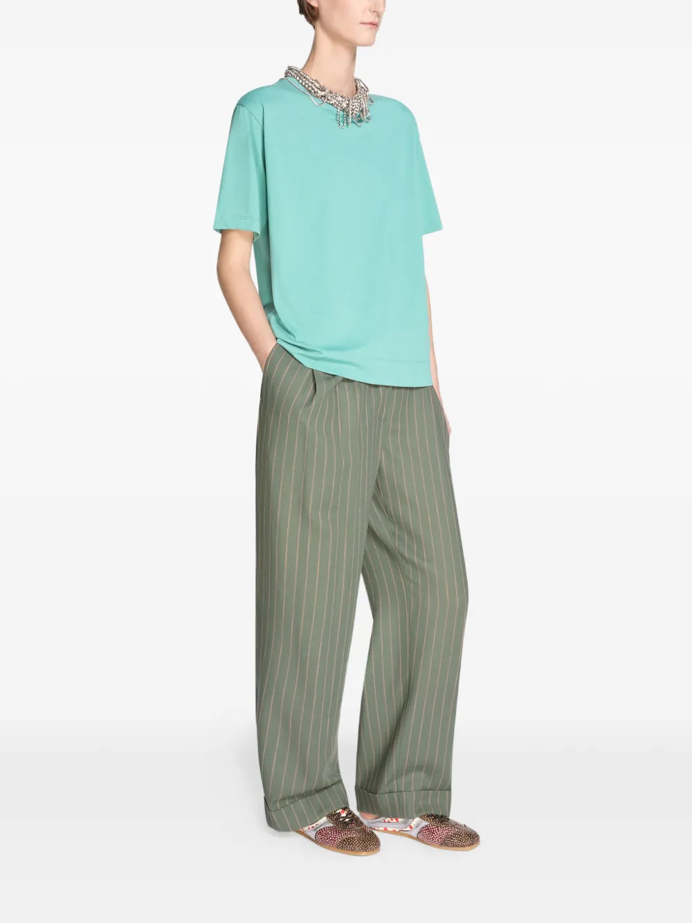 DRIES VAN NOTEN Katoenen T-shirt Blauw